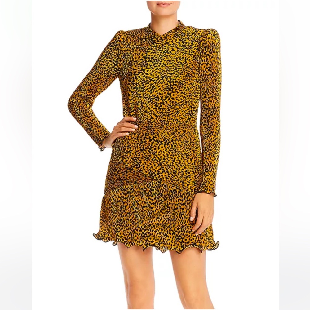 Women's Saylor Dress, Yellow Leopard Print, Size S